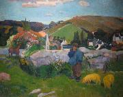 Paul Gauguin Swineherd painting